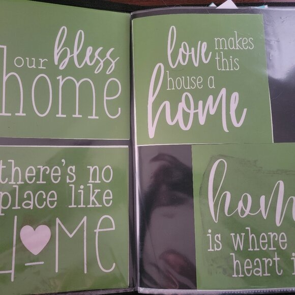 Bundled Reusable Silk Screen Stencils ~ 10 x 13 Binder ~Home, Laundry, Kitchen - Picture 1 of 16